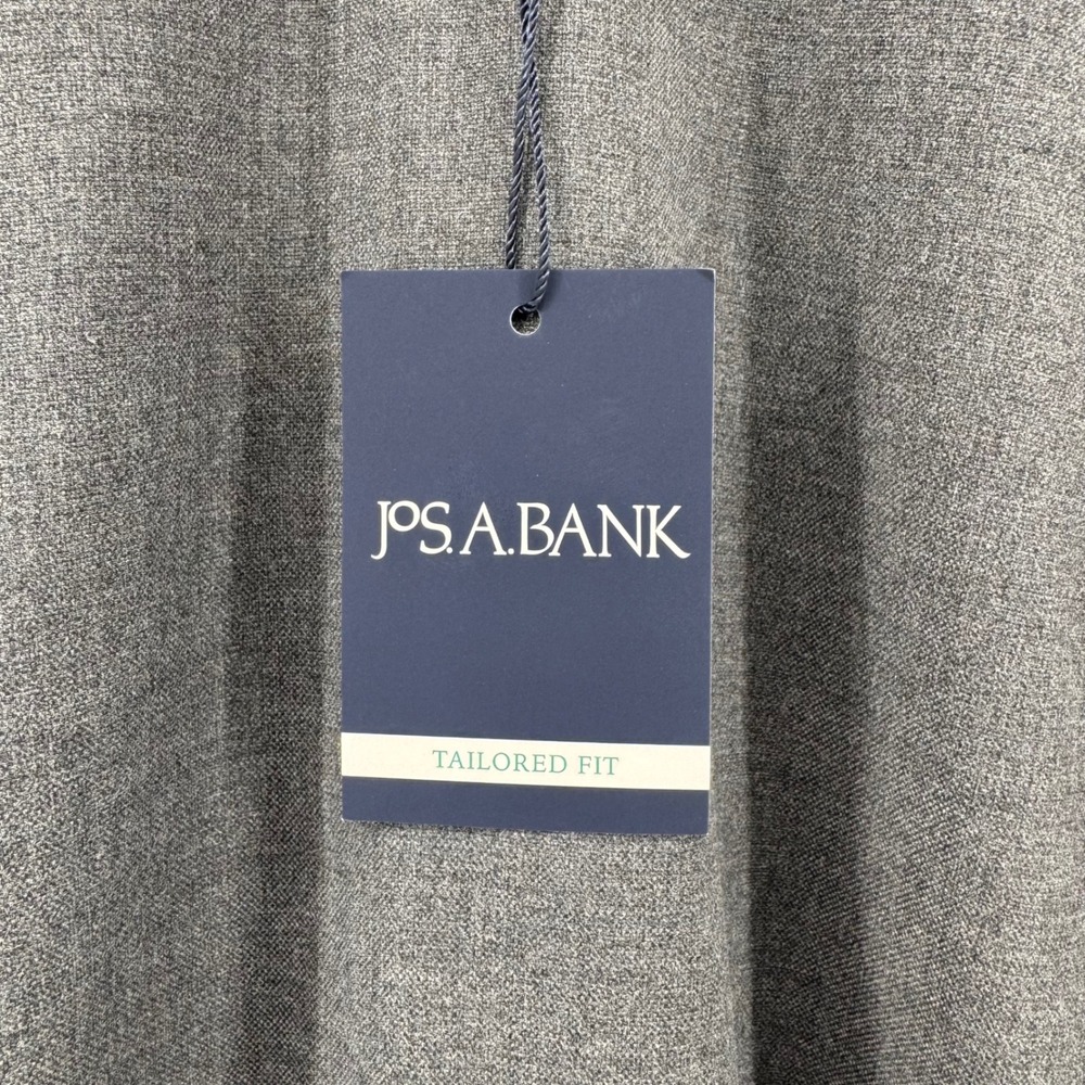 Jos A Bank Mens Grey Tailored Fit Dress Pants 42x30‎ Poly Viscose Stretch - Picture 16 of 16
